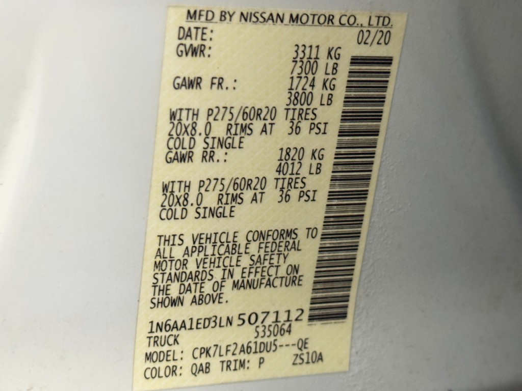 2020 Nissan Titan Image 26