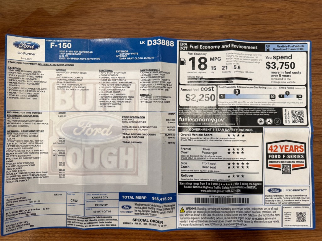 2020 Ford F-150 Image 66