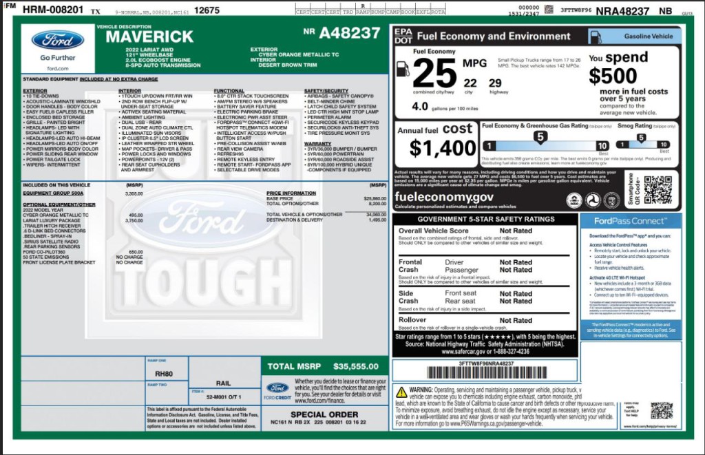 2022 Ford Maverick Image 5