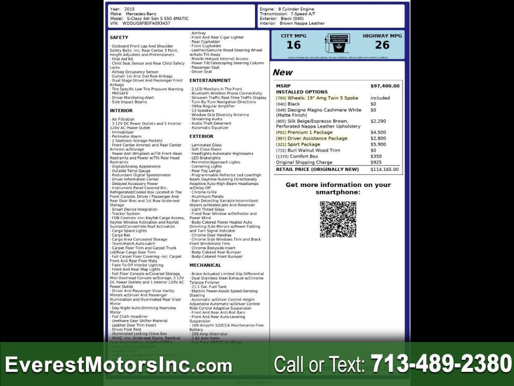 2015 Mercedes-Benz S-Class Image 1