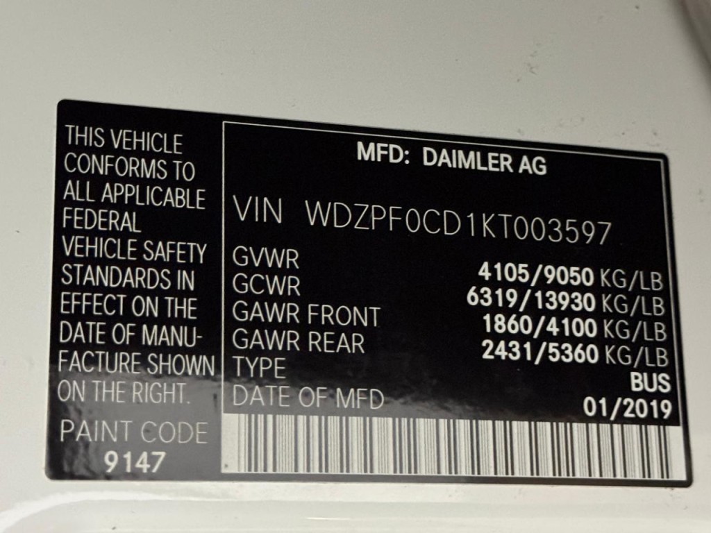 2019 Mercedes-Benz Sprinter Image 20