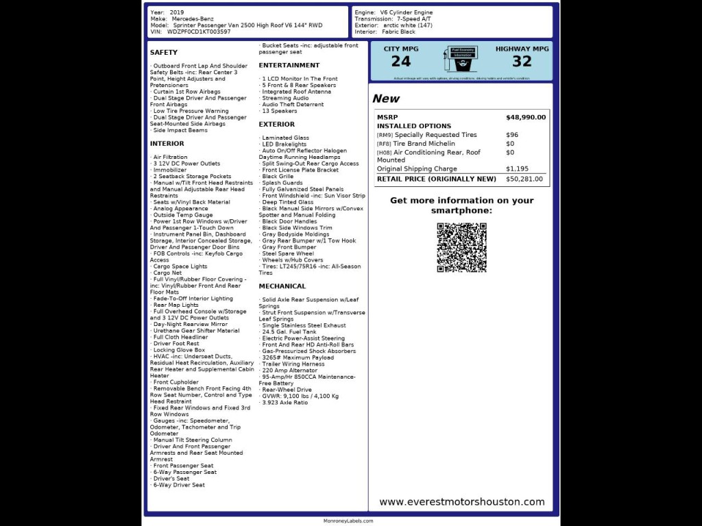 2019 Mercedes-Benz Sprinter Image 21