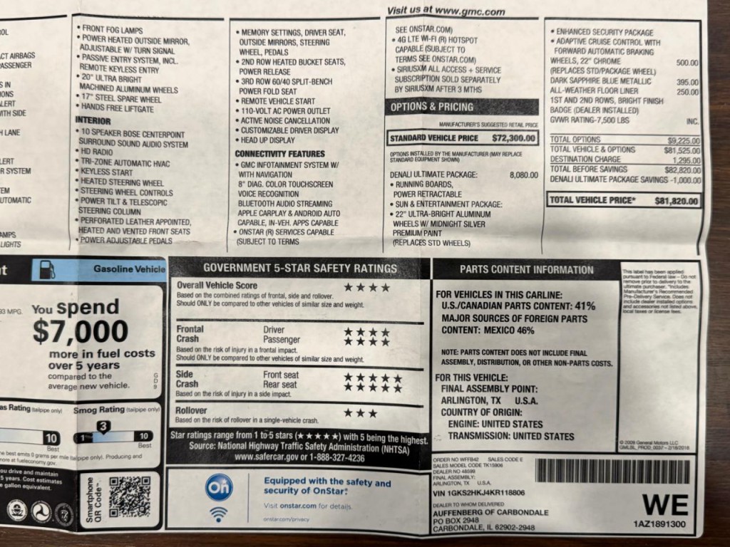 2019 GMC Yukon Image 67