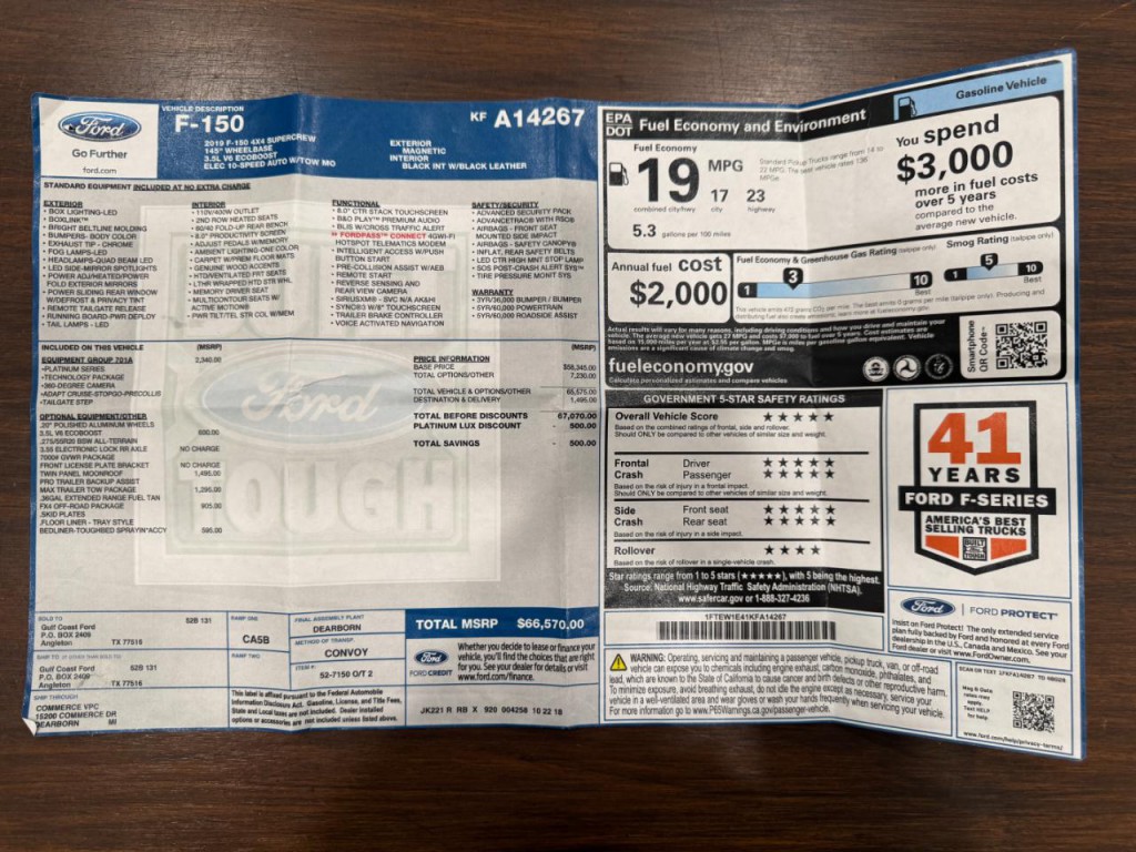 2019 Ford F-150 Image 68