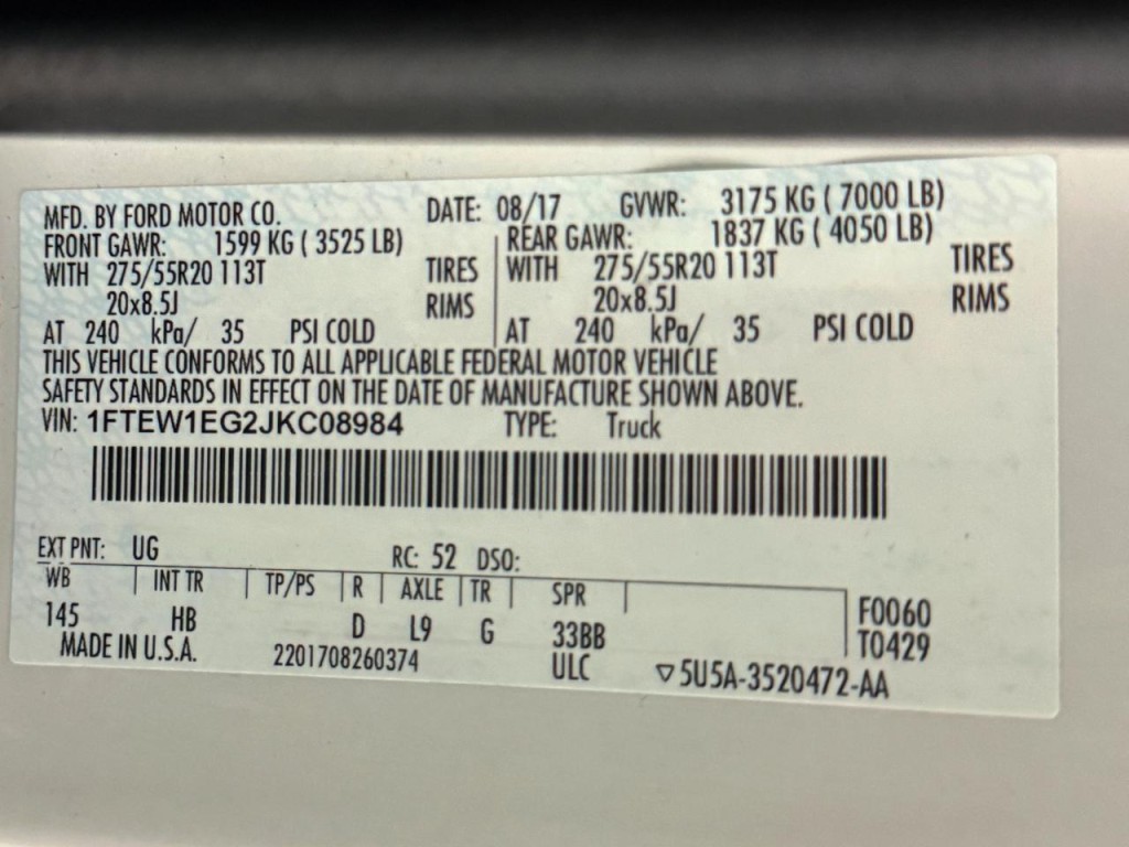 2018 Ford F-150 Image 68