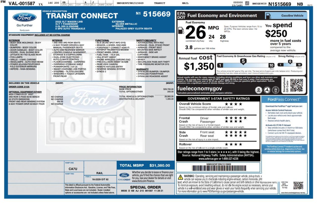 2022 Ford Transit Connect Image 4