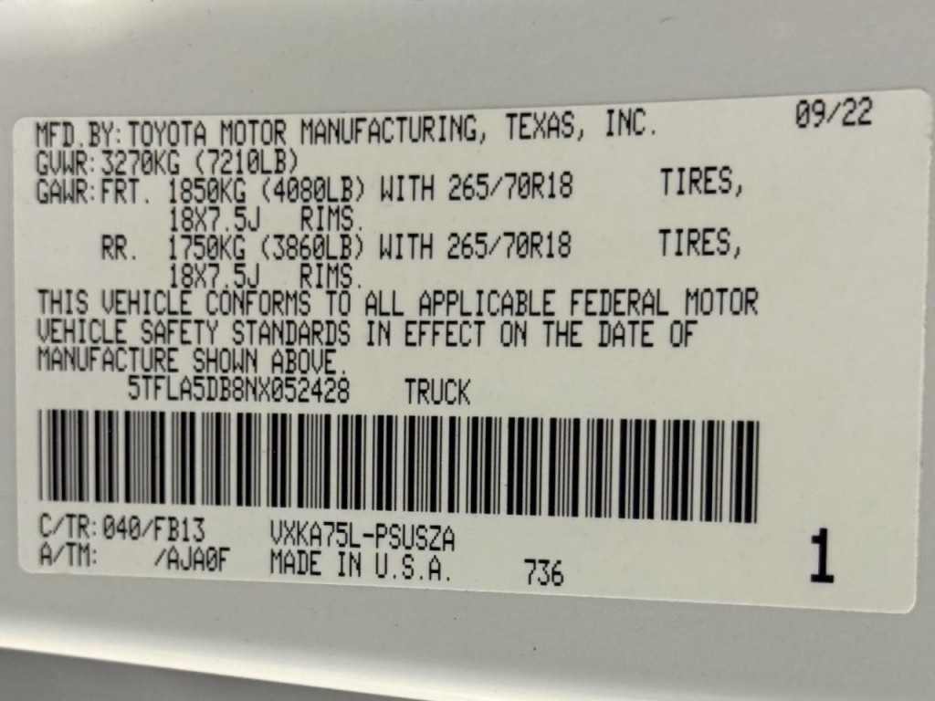 2022 Toyota Tundra Image 57