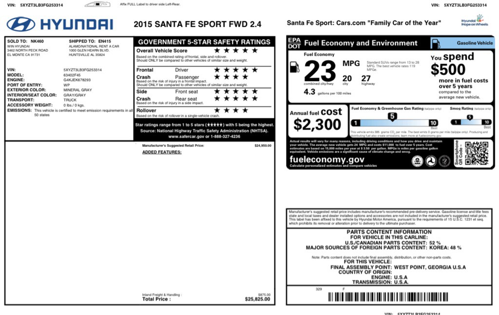 2015 Hyundai Santa Fe Sport Image 18