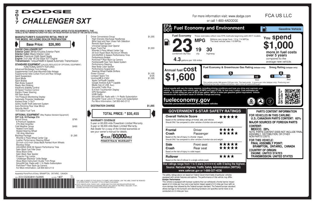 2017 Dodge Challenger Image 16