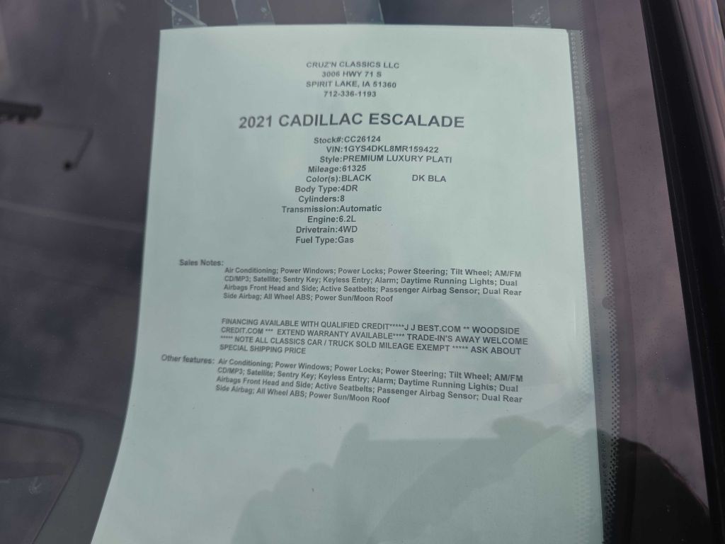 2021 Cadillac Escalade Image 24