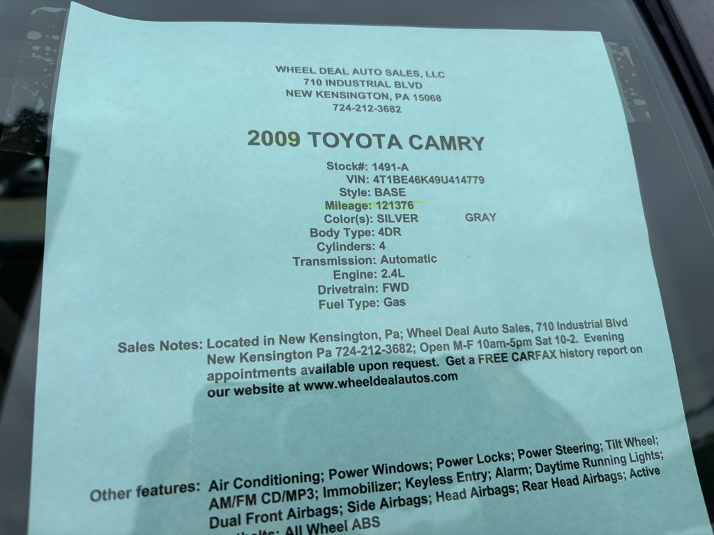 2009 Toyota Camry Image 16