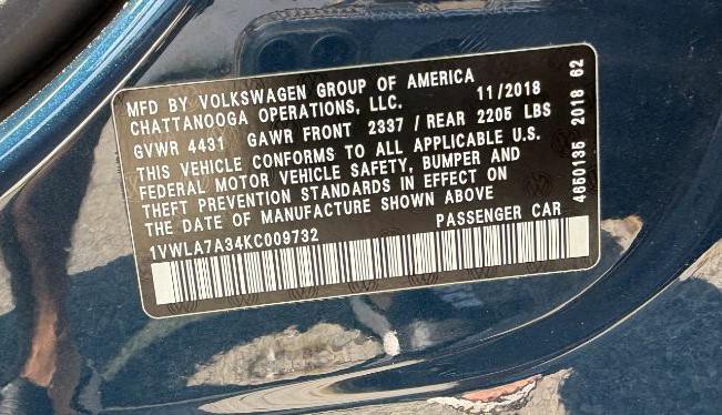 2019 Volkswagen Passat Image 33