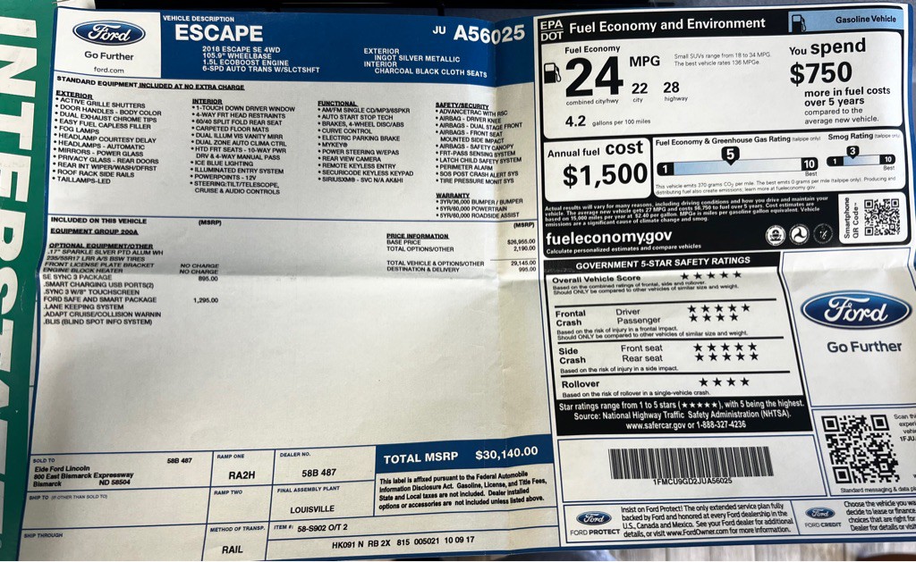 2018 Ford Escape Image 20