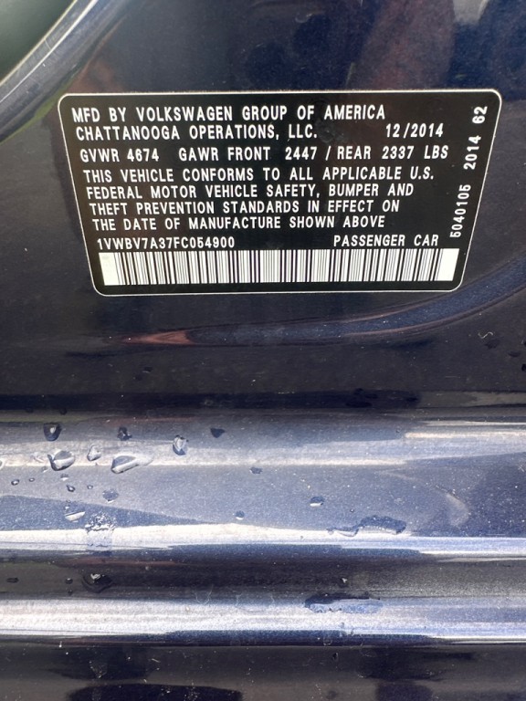 2015 Volkswagen Passat Image 14