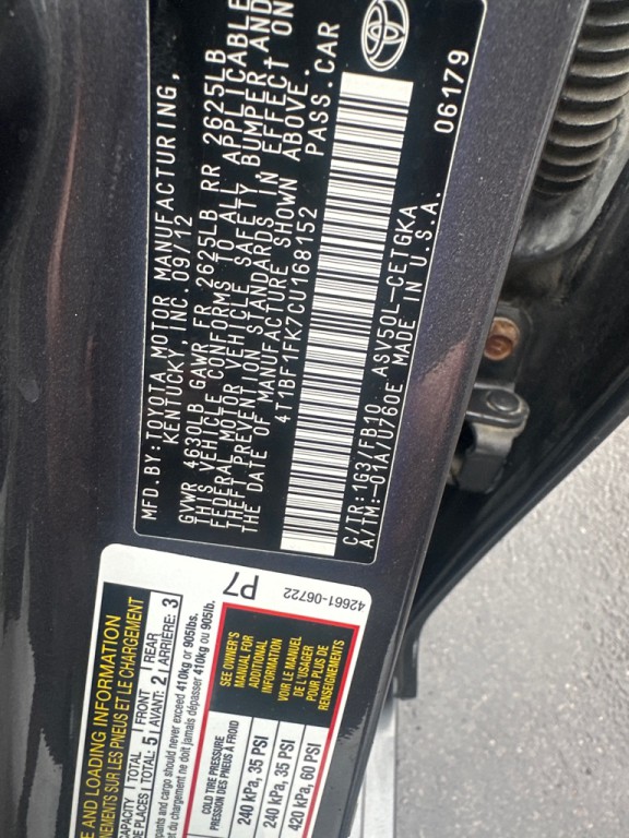 2012 Toyota Camry Image 15