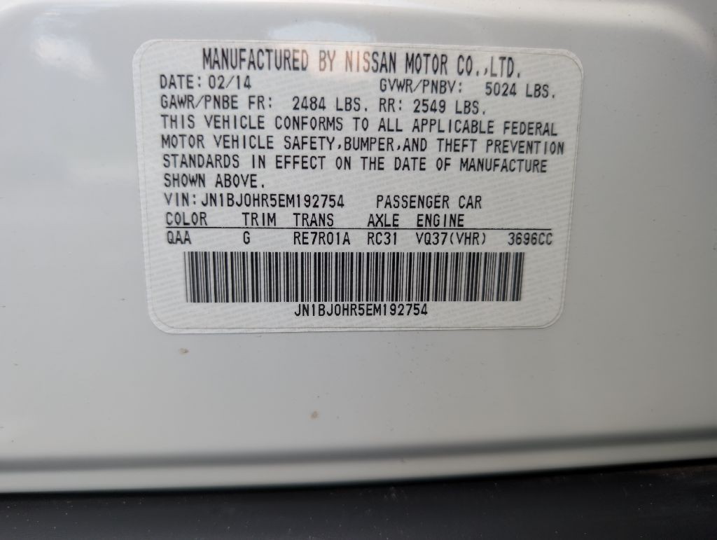 2014 INFINITI QX50 Image 36