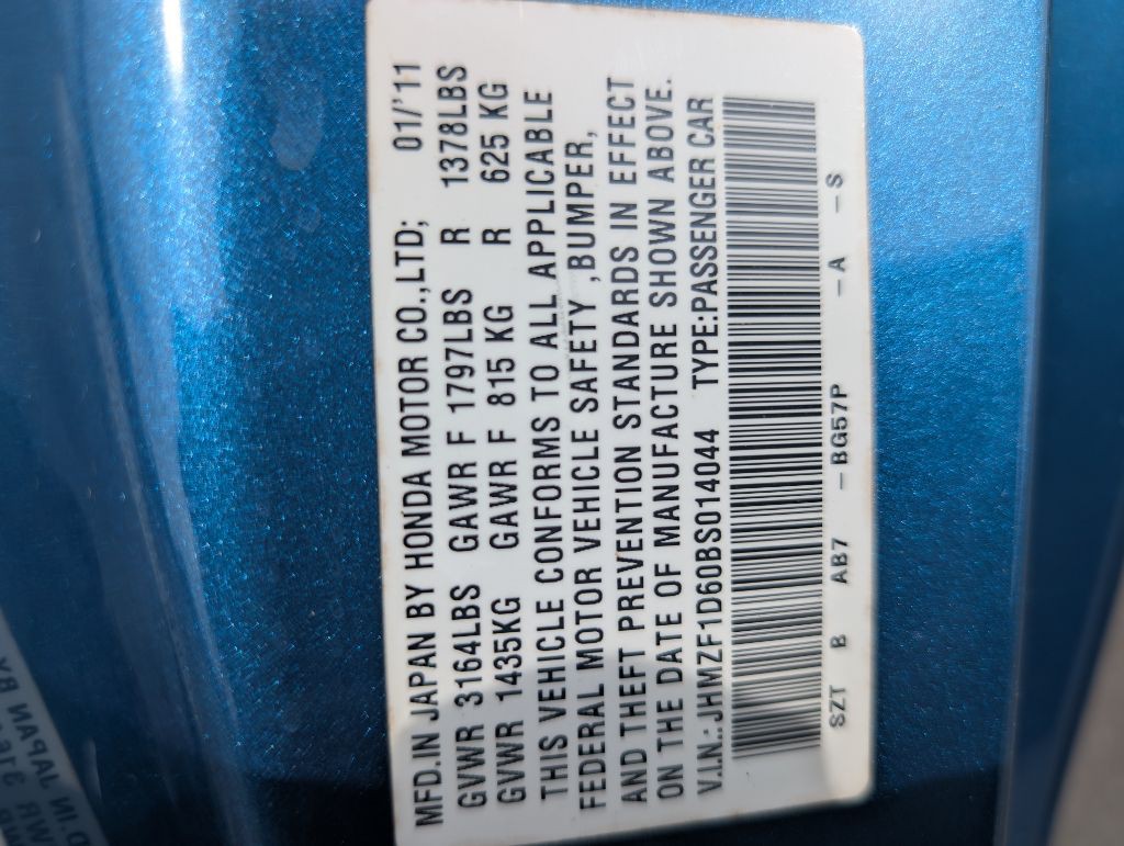 2011 Honda CR-Z Image 34