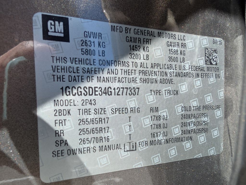 2016 Chevrolet Colorado Image 38
