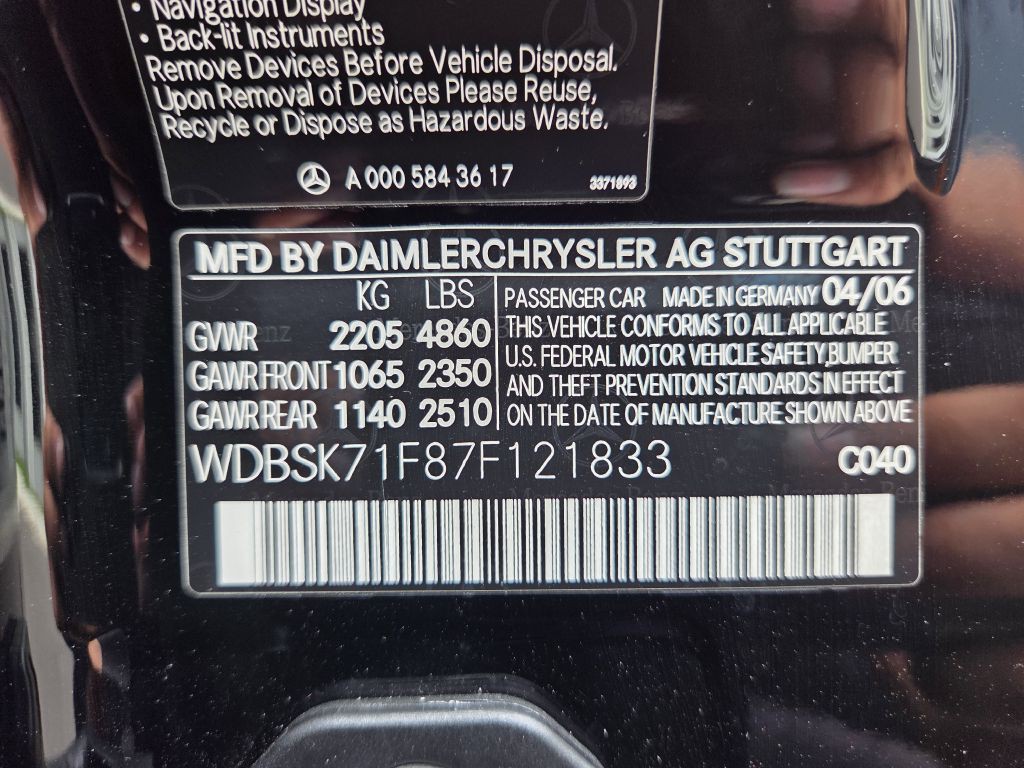 2007 Mercedes-Benz SL-Class Image 20