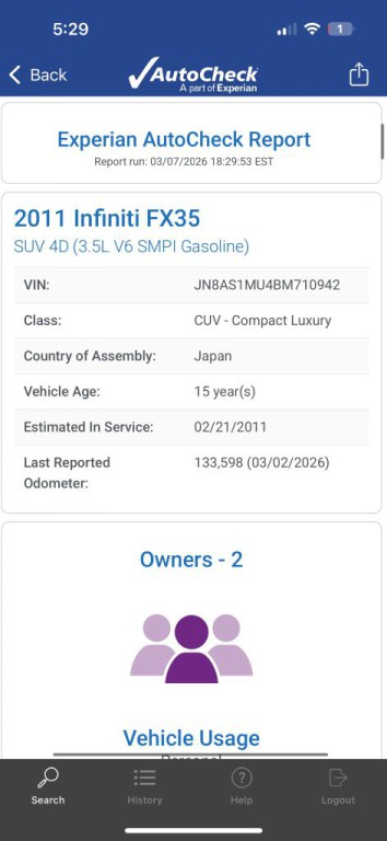 2011 INFINITI FX35 Image 26