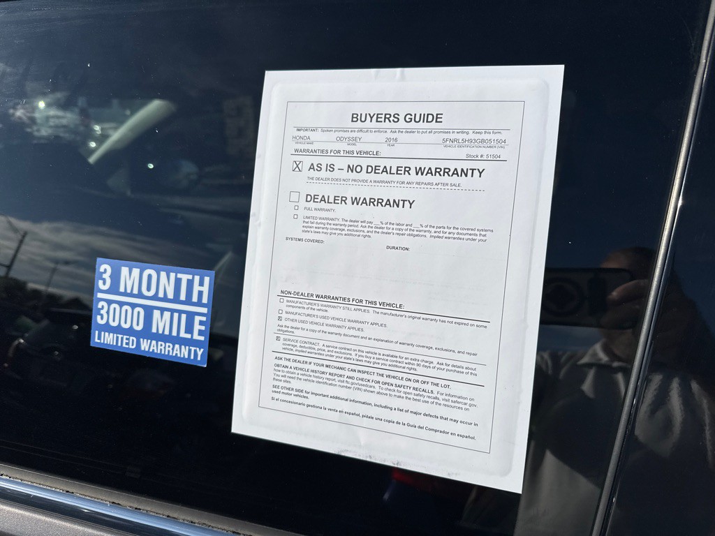 2016 Honda Odyssey Image 8