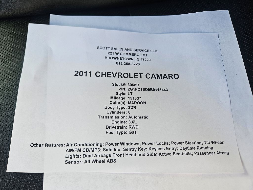 2011 Chevrolet Camaro Image 10