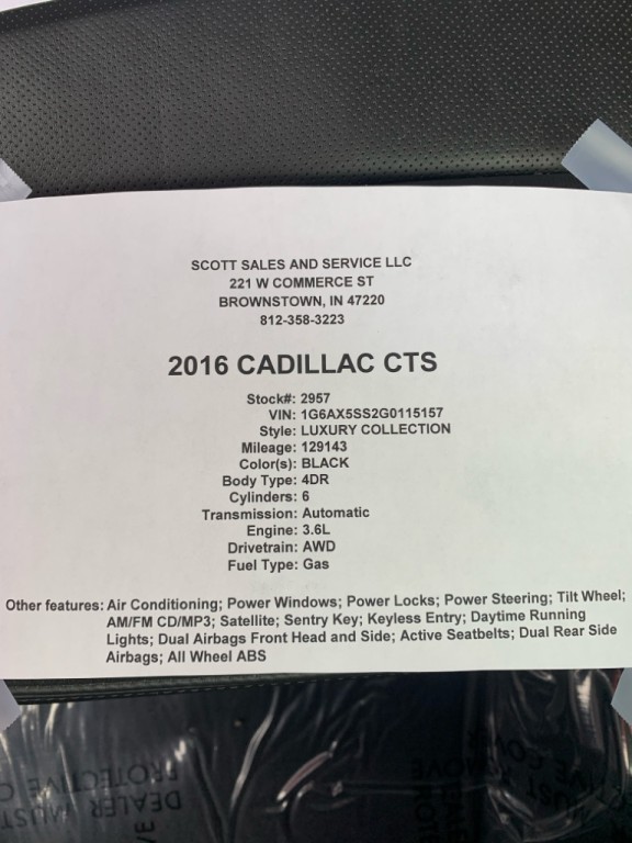 2016 Cadillac CTS Image 4