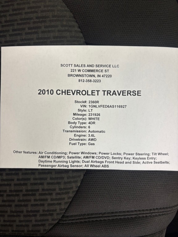 2010 Chevrolet Traverse Image 5