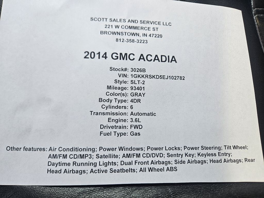 2014 GMC Acadia Image 11