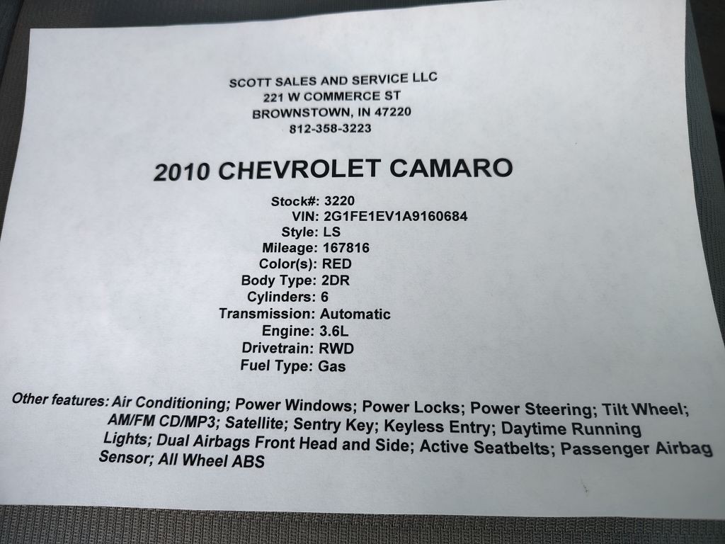 2010 Chevrolet Camaro Image 12