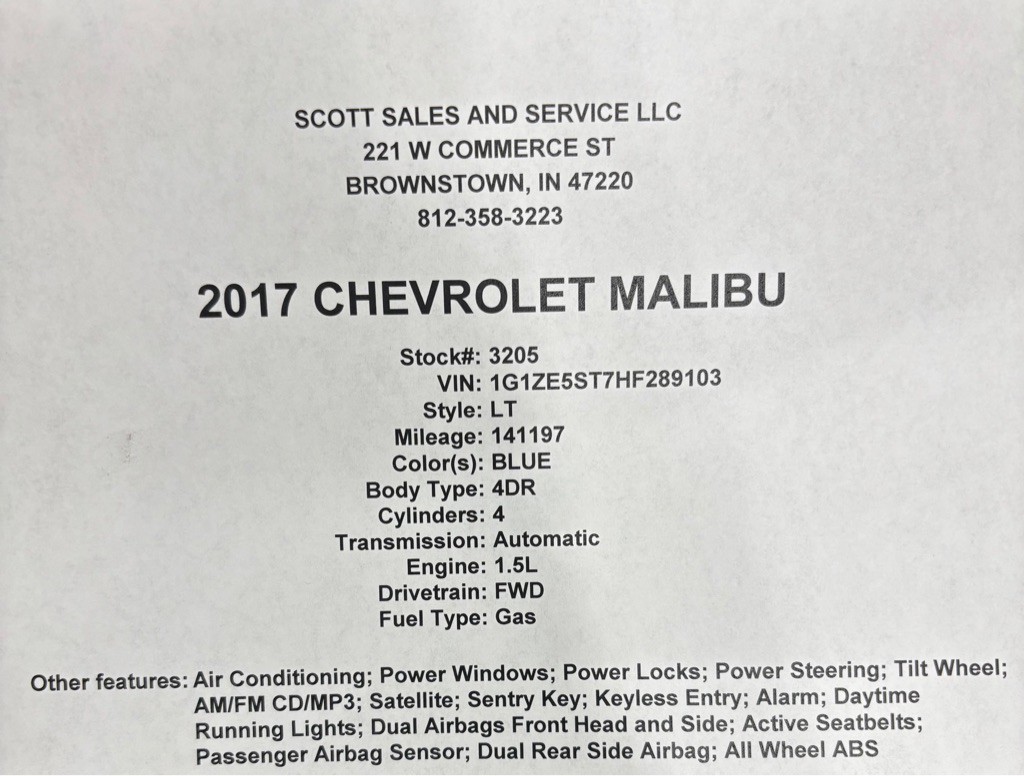 2017 Chevrolet Malibu Image 6