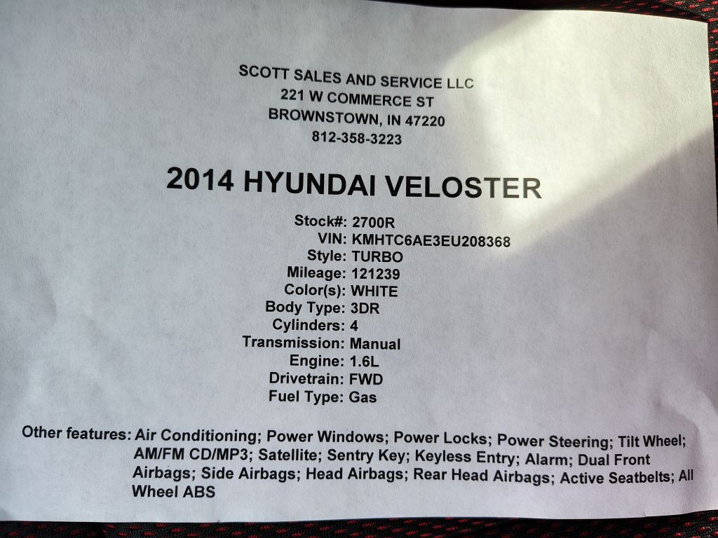 2014 Hyundai Veloster Image 7
