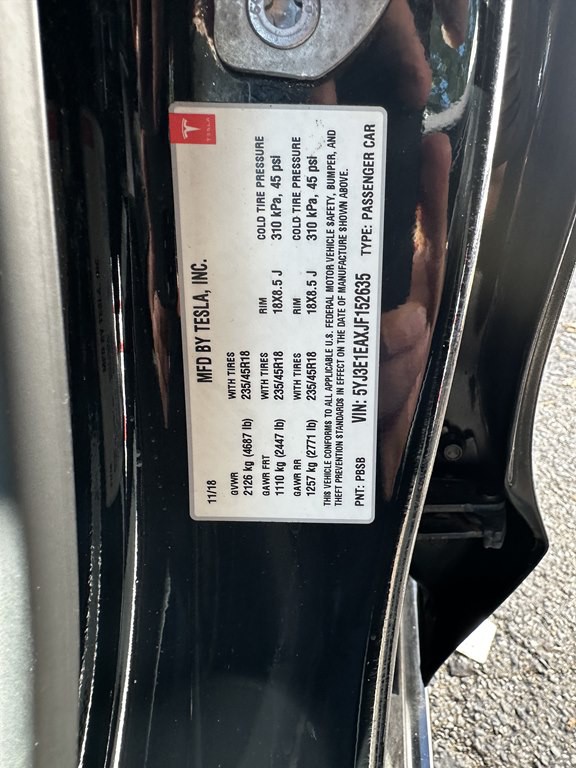 2018 Tesla Model 3 Image 16