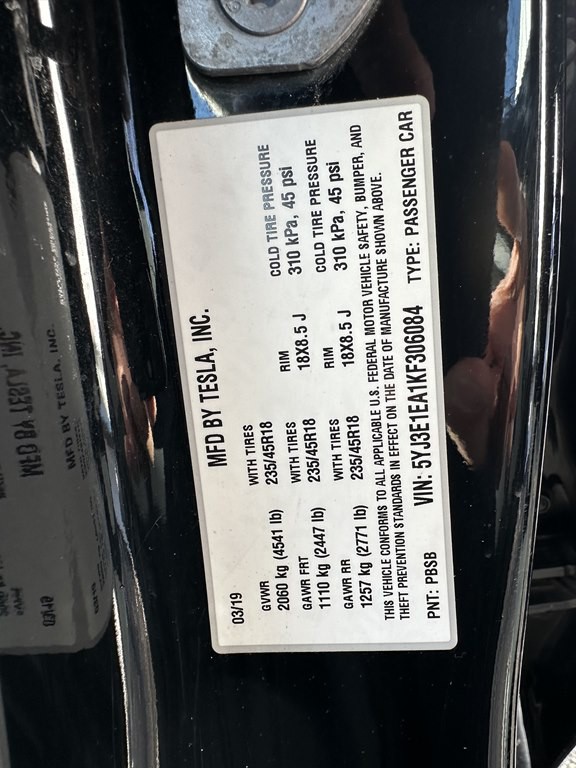 2019 Tesla Model 3 Image 16