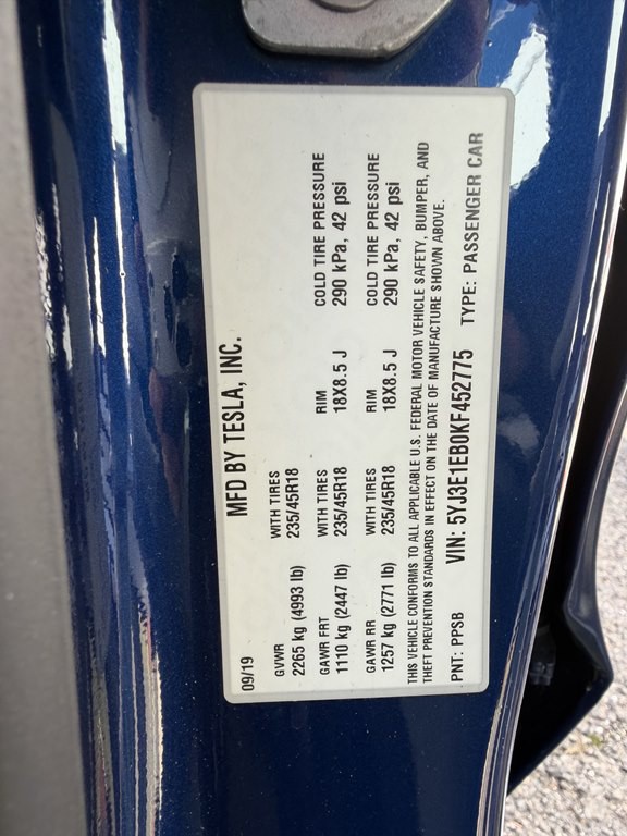 2019 Tesla Model 3 Image 16