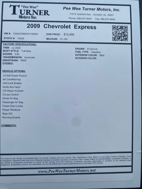 2009 Chevrolet Express Image 3