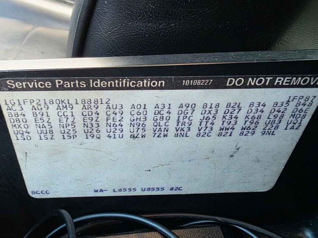 1989 Chevrolet Camaro Image 52