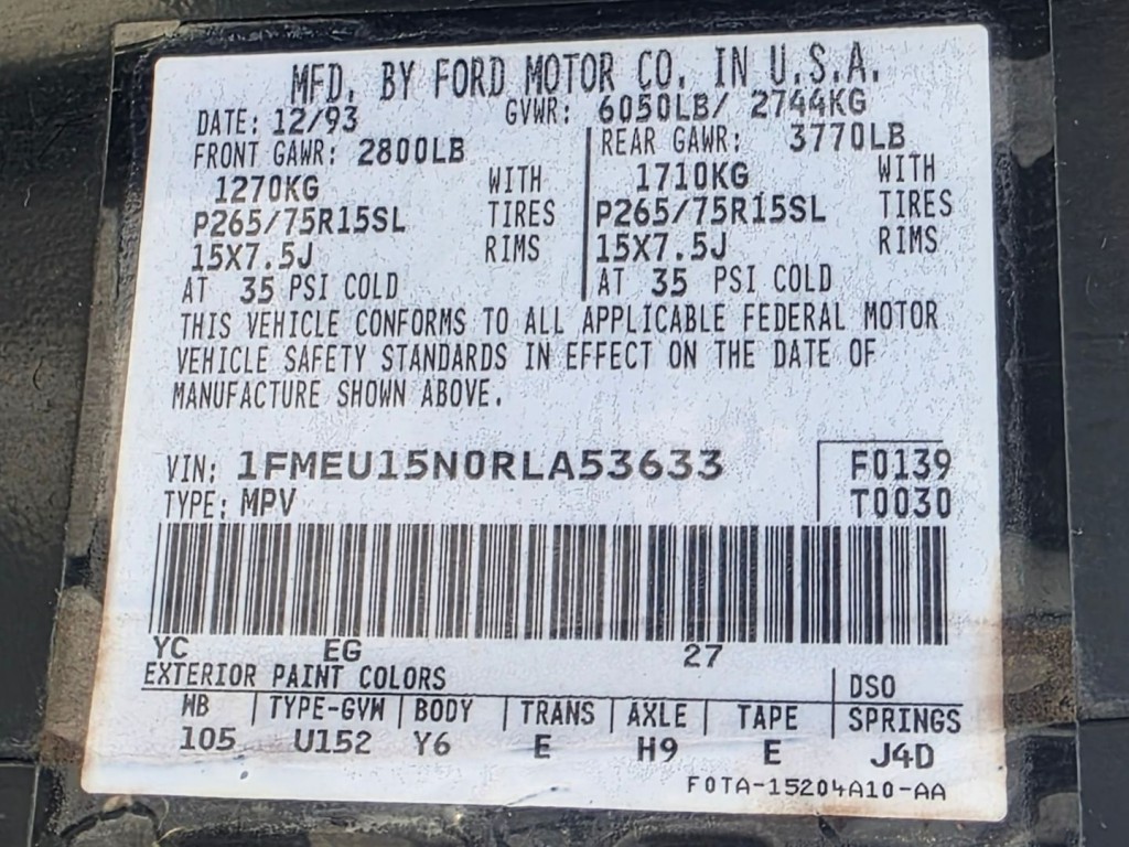 1994 Ford Bronco Image 40