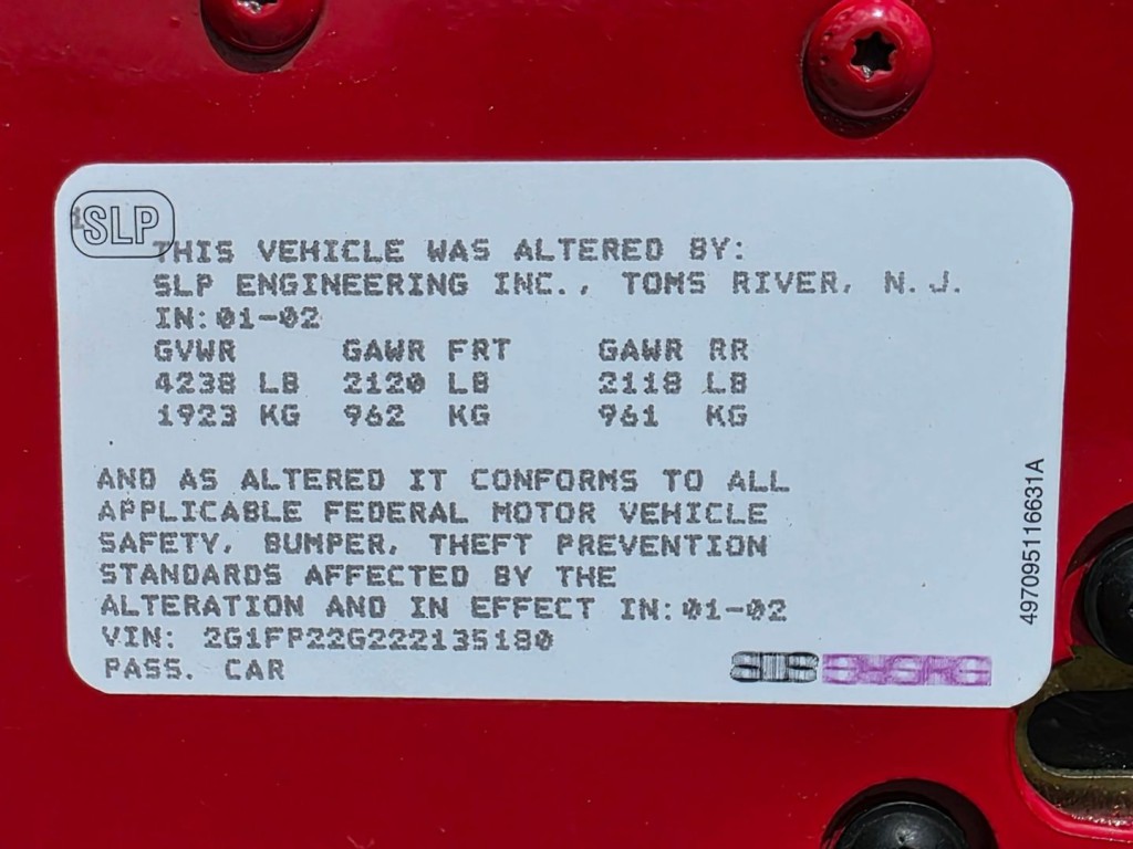 2002 Chevrolet Camaro Image 52