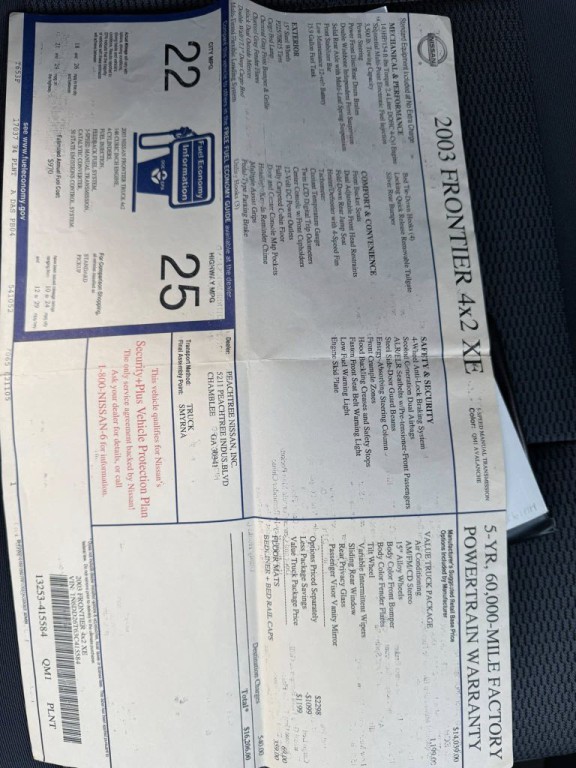 2003 Nissan Frontier Image 33