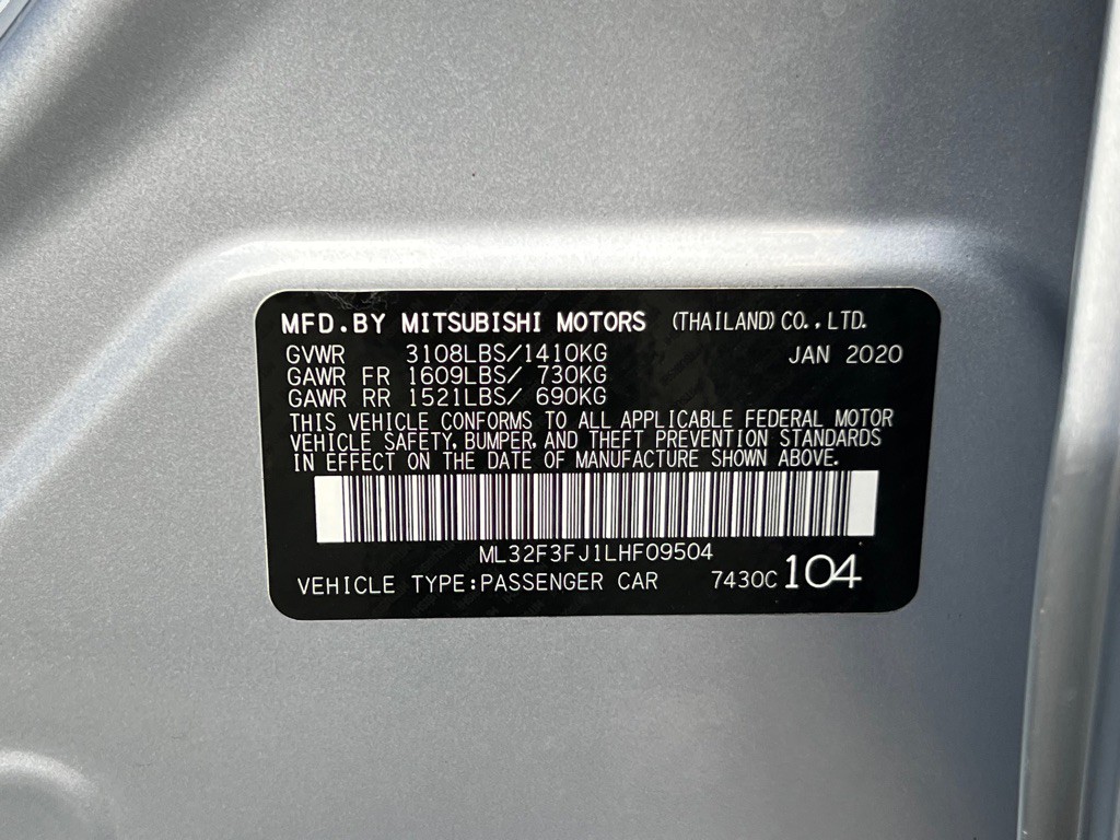 2020 Mitsubishi Mirage Image 19