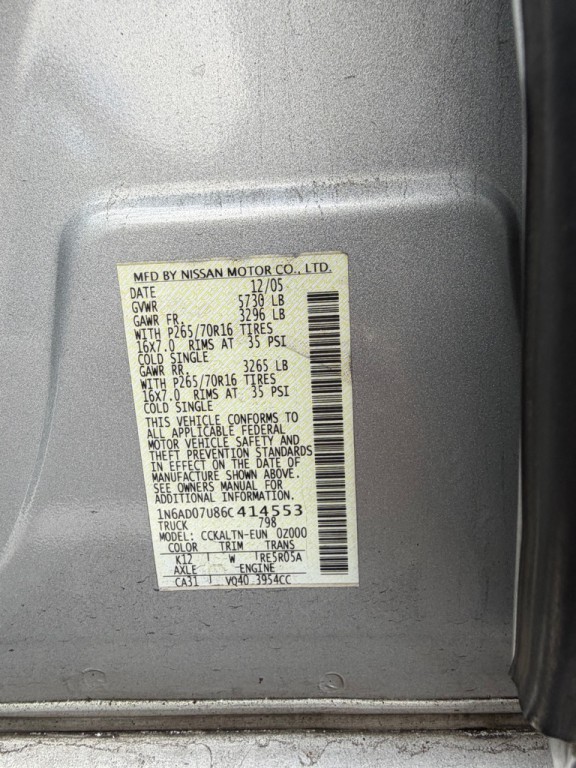 2006 Nissan Frontier Image 16
