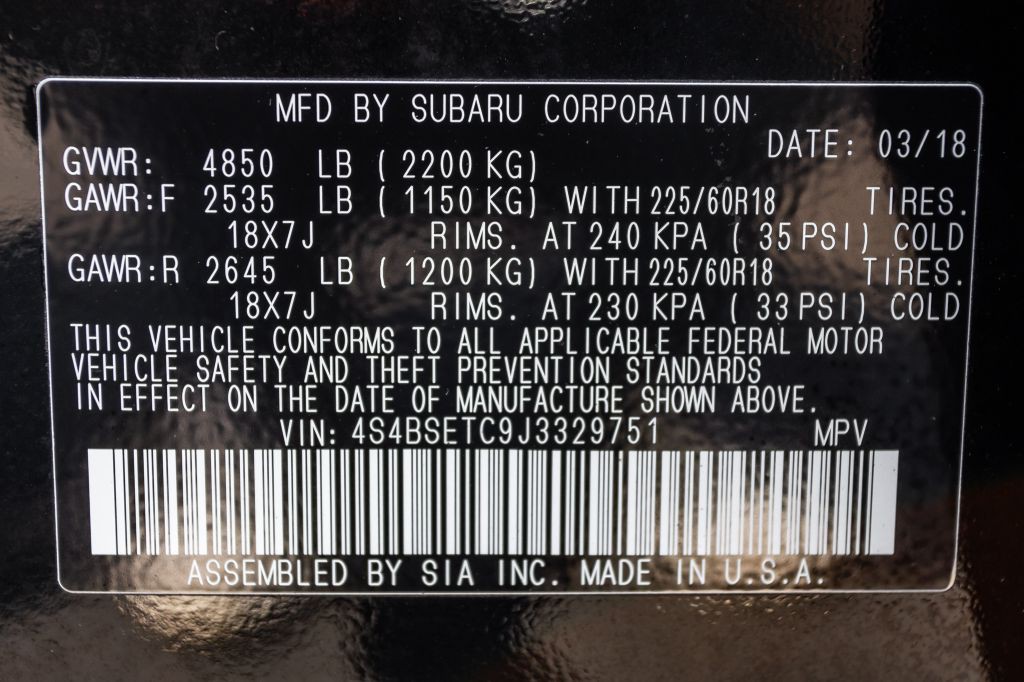 2018 Subaru Outback Image 31