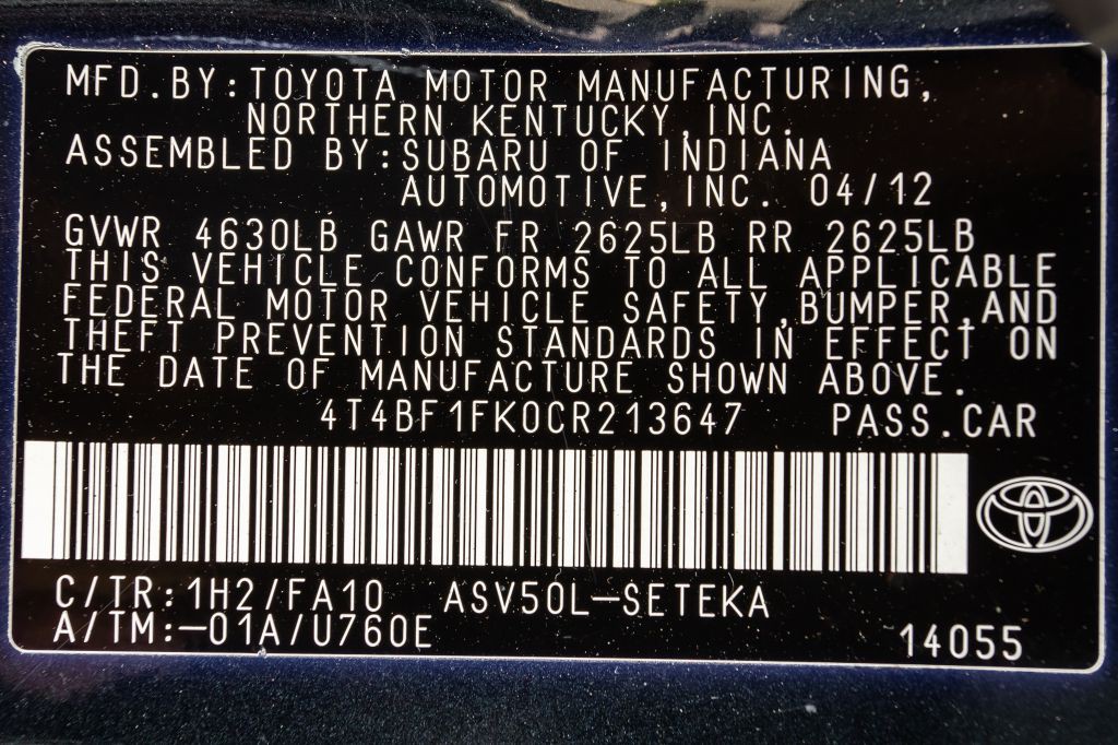 2012 Toyota Camry Image 28