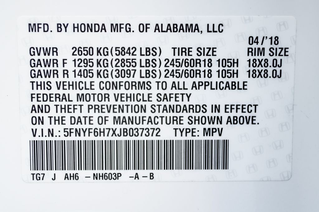 2018 Honda Pilot Image 31