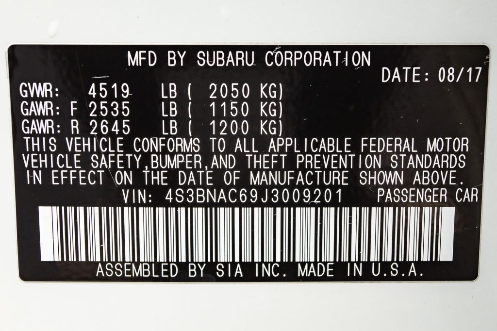 2018 Subaru Legacy Image 30