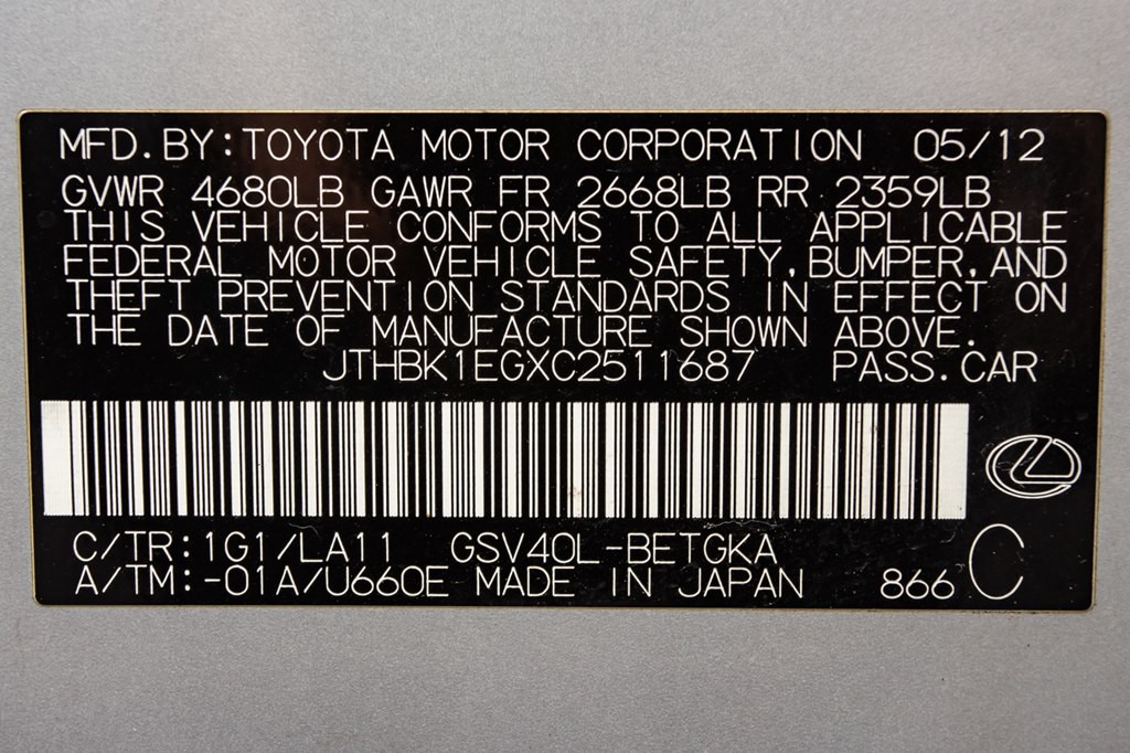 2012 Lexus ES Image 29
