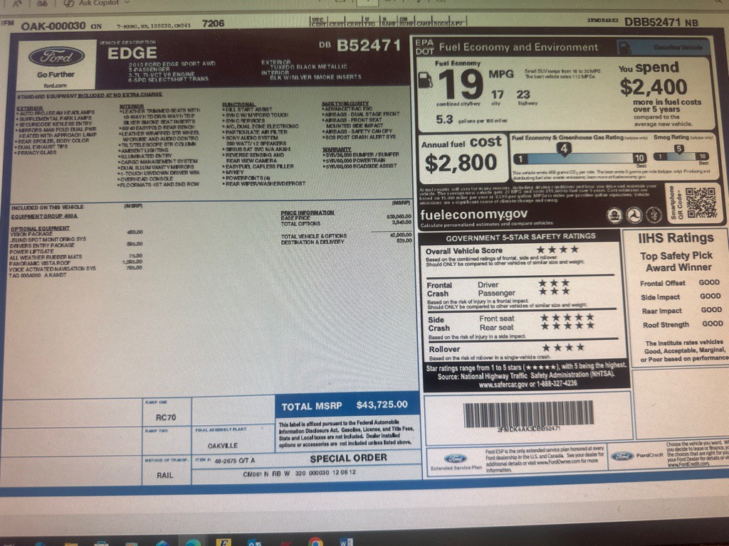 2013 Ford Edge Image 74