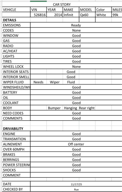 2014 INFINITI QX60 Image 10