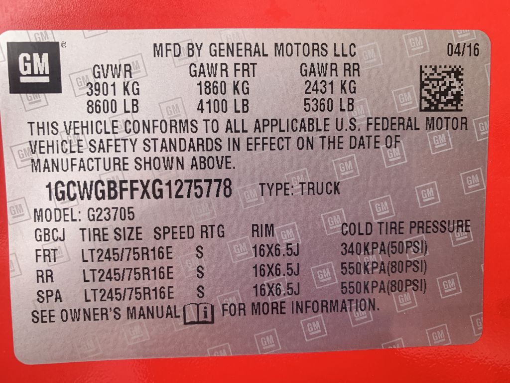 2016 Chevrolet Express Image 28